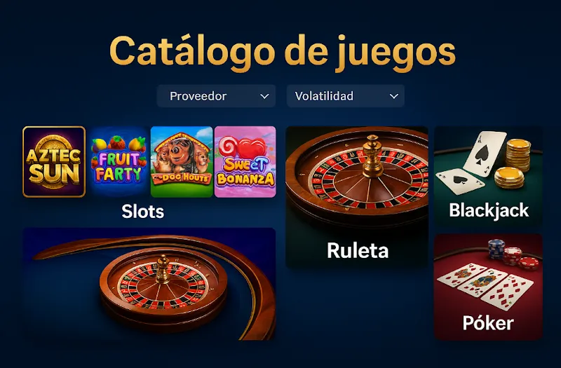 Catálogo de juegos en 1xSlots